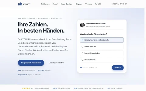 Kanzlei Hoyer — Website-Entwurf · Burgkunstadt